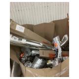 Massive Pallet of
  Hvac Tin Round Metal Duct Pipe Installation