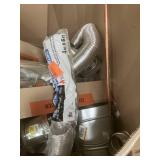 Massive Pallet of
  Hvac Tin Round Metal Duct Pipe Installation