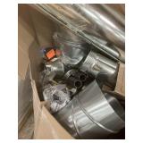 Massive Pallet of
  Hvac Tin Round Metal Duct Pipe Installation