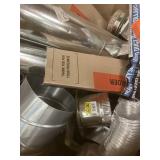 Massive Pallet of
  Hvac Tin Round Metal Duct Pipe Installation