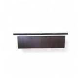 Halcon 14ft Conference Table, Outlets in each Drawer  w/ 12 Leather Mesh Back Fully Adjustable Vitra Chairs Valued $22,000
