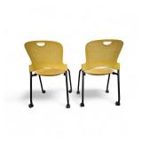 2 Herman Miller Caper Chairs On Wheels-Yellow Retail at $320 Each