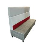 Bench Seating Silver/Red 80" x 26" x 53" and retails new for $4700