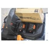WEN 20839 20V Max 2-in-1 19-Inch Cordless Brushless Lawn Mower and Mulcher with Two 5Ah Batteries and Dual Port Charger