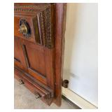 MAGNIFICENT Antique Solid Rosewood Door From India w Orig Brass Hardware & Wall Mountable