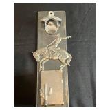 Cowboy on Horseback Bottle Opener Wall Plaque - Western Rustic Decor, 11-12 in tall