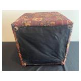 Patterned Upholstered Cube Ottoman - 16 In Tall x 18 In Wide