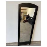 Black Arched-Top Full-Length Floor Mirror - 60 in Tall
