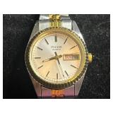 Two Vintage Quartz Watches - Tissot Dress Watch & Pulsar Day-Date