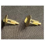 Vintage Jewelry - 12K GF Earrings, ASE Civil Engineers Pin, Hard Rock Cafe Lake Tahoe Pin, Krementz Cufflinks