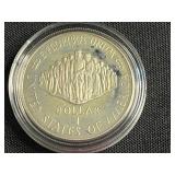 1987-S United States Constitution Bicentennial Silver Dollar with Certificate of Authenticity