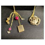 Gold-Tone Lariat Charm Necklaces (Lot of 2)