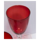 Set of 6 Red Goblets