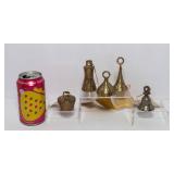 Set of 5 Vintage Sarna Brass Bells