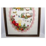 Vintage Embroidered Christmas Wall Art