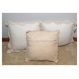 Set of Three Crocheted Throw Pillows