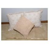 Set of Three Crocheted Throw Pillows