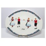 Figgjo Flint Mid-Century Platter, Ceramic Dutch Spoon & Vintage Music Box