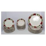 Gibson Poinsettia Holiday China Set – 24 Pieces