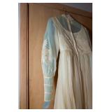 1970s Vintage Wedding Dress – Sheer Long Sleeves with Small Train