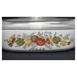 Vintage Spice of Life Glass Baking Dishes with Pyrex Lids – Set of 2