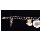 Sterling Charm Bracelet with 7 Charms
