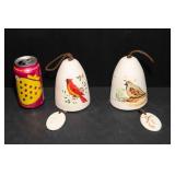 Ceramic Bird Hanging Wind Chimes - Cardinal and Qual