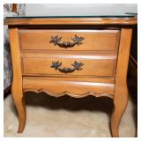 French Provincial Bassett Furniture End Tables – Set of Two