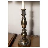 Set of 2 Large Vintage Brass Lamps