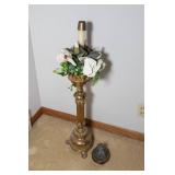 Vintage Liturgical Candlestick with Candle