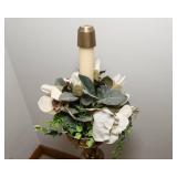 Vintage Liturgical Candlestick with Candle