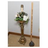Vintage Liturgical Candlestick with Candle