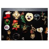 Cabin Jewelry Box and Brooch Collection