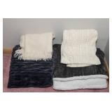 Set of Four Throw Blankets