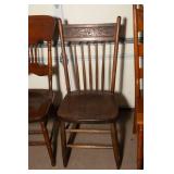Set of Four Vintage Wooden Chairs