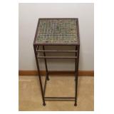 Metal Plant Stand with Tiled Top