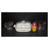 CorningWare Wildflower Baking Dish & Pyrex Measuring Cups