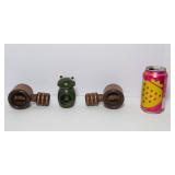 Set of Three Vintage Wooden Nutcrackers