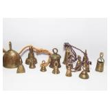 Large Lot of Vintage Brass Bells