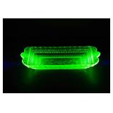 Rare Antique Wildflower Uranium Glass Relish Dish