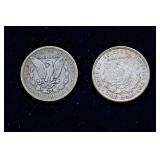 Two Antique Silver Dollar Coins – 1882-S & 1921