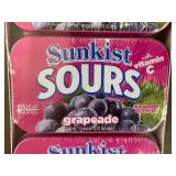 Box S - Sunkist Sours Grapade 6-CT Sugarfree Candy with Vitamin C