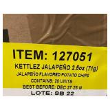 TX 4 - Takis Kettle Jalapeño 2.6oz Jalapeño Flavored Potato Chips (Lot of 20)