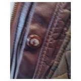 Vintage Harley Davidson AMF Brown Leather Biker Jacket (Size 38)