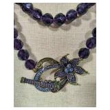 Heidi Daus "Perennial Favorite" Swarovski Crystal & Beaded Toggle Close Necklace