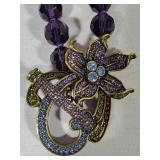 Heidi Daus "Perennial Favorite" Swarovski Crystal & Beaded Toggle Close Necklace