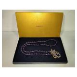 Heidi Daus "Perennial Favorite" Swarovski Crystal & Beaded Toggle Close Necklace