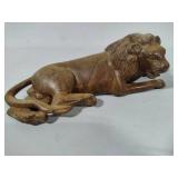 Hand Carved Wooden Lion