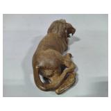Hand Carved Wooden Lion