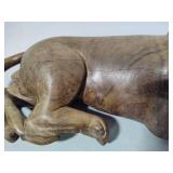 Hand Carved Wooden Lion